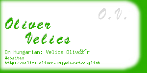 oliver velics business card